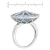 Image 2 : 14KT White Gold 10.43ct Turquoise and Diamond Ring