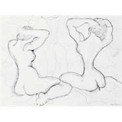 LOUISE NEVELSON (1899-1988) THREE NUDES si...