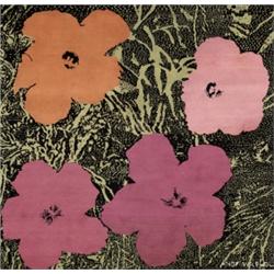 ANDY WARHOL (1928-1987) FLOWERS embroidere...