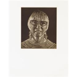 CHUCK CLOSE (b. 1940) JANET signed an date...