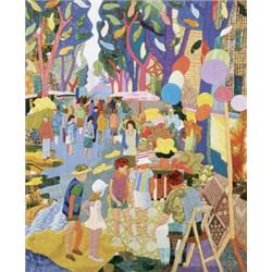 SERIEX UNTITLED embroidered with signature...