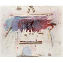 JAMES HARVARD (b. 1937) RED HAWK acrylic o...