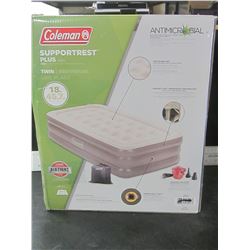 Coleman Twin support rest plus 18" high / bag , double lock valve & pump