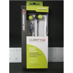 New Monster Clarity HD high definition Headphones