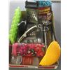 Image 1 : Flat of Kitchen items / set of 4 spreaders / peelers / cheeze grater and more