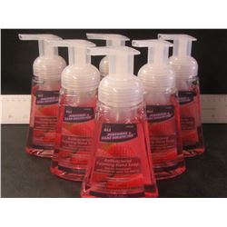 6 New Antibacterial Foaming Hand Soap 7.5fl oz with pump / strawberry