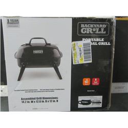 New Backyard Grill Portable charcoal grill/ porcelain coated / 8 burger grill