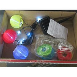 Solar Powered ball LED string lights / TESTED WORKING