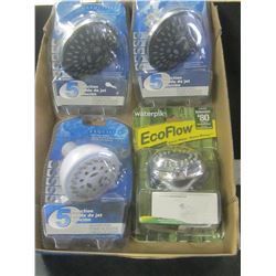 Flat with 4 New Shower Heads / 3 Exquisite 5 function & 1 Waterpic eco flow