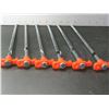 Image 1 : 6 New Heavy Duty Tent Pegs / 1/4 thick x 10" / a must have for hard ground
