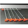 Image 1 : 6 New Heavy Duty Tent Pegs / 1/4 thick x 10" / a must have for hard ground