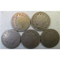 1899 Liberty Head Five Cents