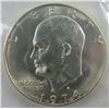 Image 1 : 1974 Ike Unc Silver Dollar