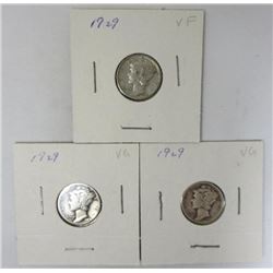 1929 Mercury Dimes