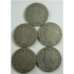 1911 Liberty Head Five Cents