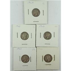 1923 Mercury Dimes