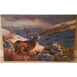 Brandon Bailey - Mule Deer Original 24x36 Oil Painting