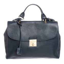 Marc Jacobs Blue Leather Flap Satchel Handbag