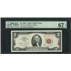 Image 1 : 1963 $2 Legal Tender Note Fr.1513 PMG Superb Gem Uncirculated 67EPQ