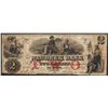 Image 1 : 1857 $2 The Waubeek Bank Obsolete Note