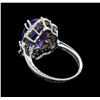 Image 3 : 5.04 ctw Tanzanite and Diamond Ring - 14KT White Gold