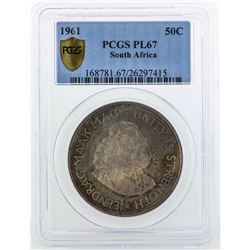 1961 South Africa 5C Coin PCGS PL67