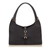 Gucci Black Canvas Leather Jackie Shoulder Bag