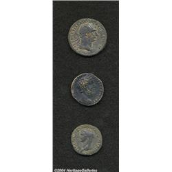 Lot of three miscellaneous Roman bronzes.