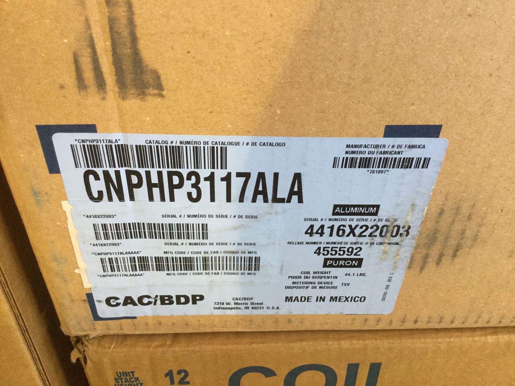 NEW Carrier CAC/BDP Evaporator Coil Model CNPHP4821ALAAAAA