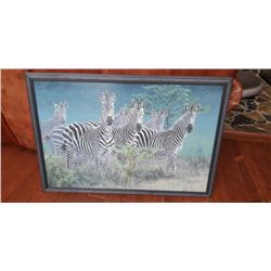 Framed Zebra Picture