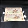 Image 2 : Canada $2 Bills - UNCUT (2): 1986 (CBJ2307470/CBJ2309970)