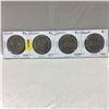 Image 1 : Canada $1 Coins - Strip of 4: 1970; 1971; 1975; 1980