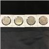 Image 2 : Canada $1 Coins - Strip of 4: 1970; 1971; 1975; 1980