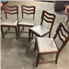 Image 1 : 4 Dining Chairs (Stamped "Russet Sea Lace")