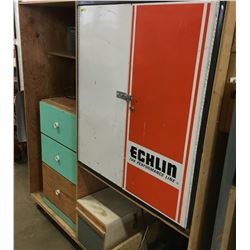 Rolling Shop Unit w/Built In Ecklund Cabinet, Hitch, Jack, Automotive Lighting