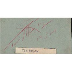 Tim McCoy Signed Ontra Cafeteria Parking Stub