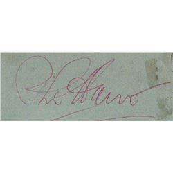 Phil Harris Signed Ontra Cafeteria Parking Stub