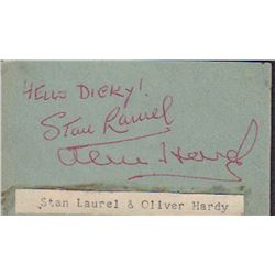 Laurel and Hardy Signed Ontra Cafeteria Parking Stub