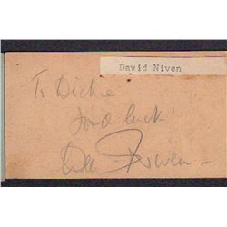 David Niven Signed Ontra Cafeteria Parking Stub