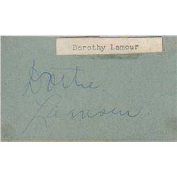 Dorothy Lamour Signed Ontra Cafeteria Parking Stub