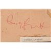 Image 1 : Oscar Levant Signed Ontra Cafeteria Parking Stub