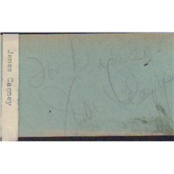 James Cagney Signed Ontra Cafeteria Parking Stub