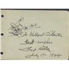 Image 1 : Fred Stone Signed Autograph Book Page Scarecrow Sketch