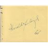 Image 1 : Harold Lloyd Signed Autograph Book Page