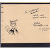 Image 1 : Chic Young Signed Autograph Book Page Dagwood Sketch
