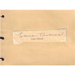 Lana Turner Signature Clip from Letter