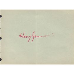Harry James Signed Autograph Book Page