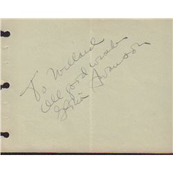 Gloria Swanson Signed Autograph Book Page