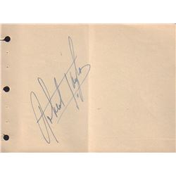 Robert Taylor Signed Autograph Book Page