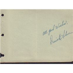 Dinah Shore Signed Autograph Book Page